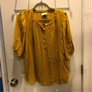 Universal Thread Yellow Blouse 1X